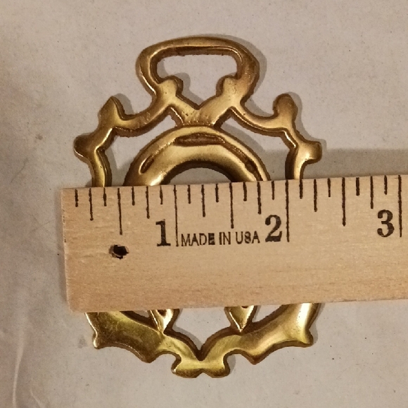 Antique Brass Horseshoe Wall Accent - Picture 3 of 6